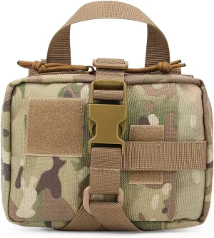 MOLLE Tactical First Aid Pouch Emergency Bag EMT Gear EDC Storage Trauma Kit Pouch Admin Pouch for Hunting Outdoor