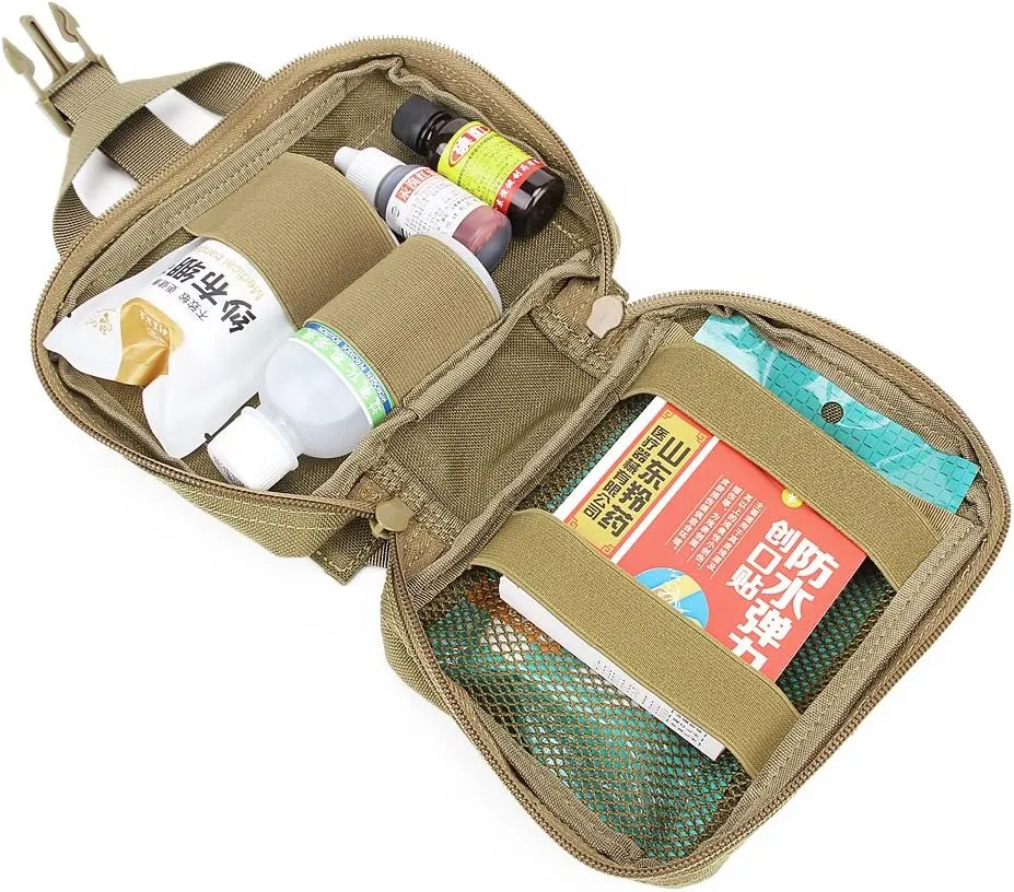 MOLLE Tactical First Aid Pouch Emergency Bag EMT Gear EDC Storage Trauma Kit Pouch Admin Pouch for Hunting Outdoor