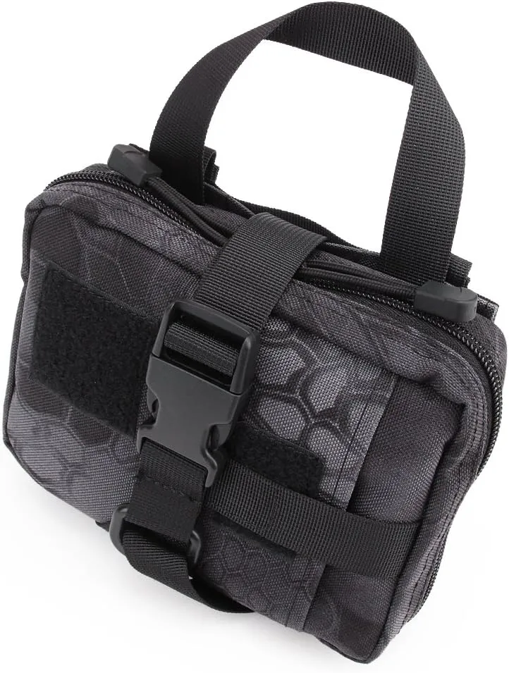 MOLLE Tactical First Aid Pouch Emergency Bag EMT Gear EDC Storage Trauma Kit Pouch Admin Pouch for Hunting Outdoor