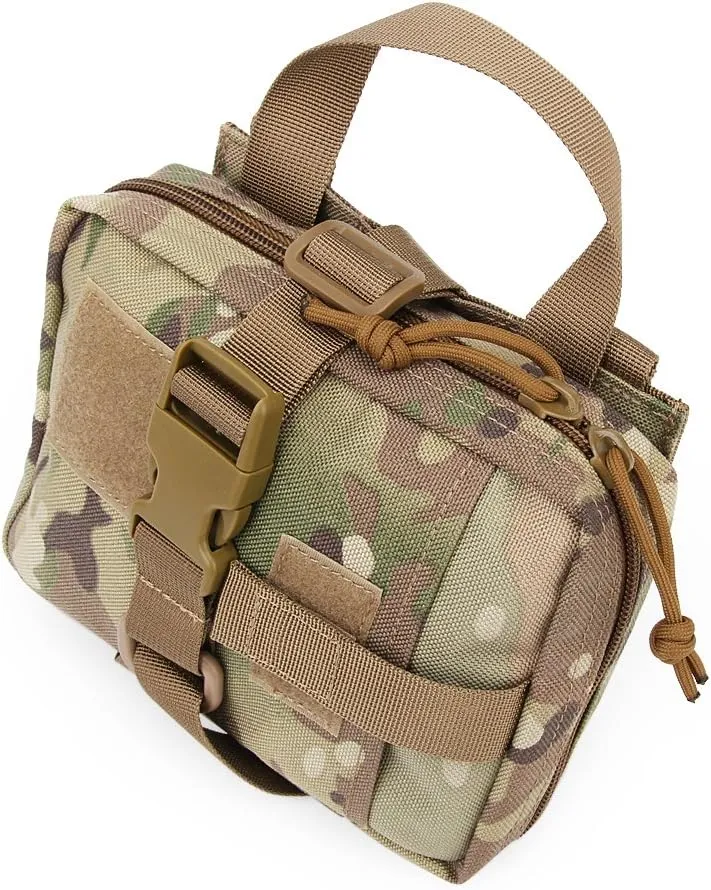 MOLLE Tactical First Aid Pouch Emergency Bag EMT Gear EDC Storage Trauma Kit Pouch Admin Pouch for Hunting Outdoor