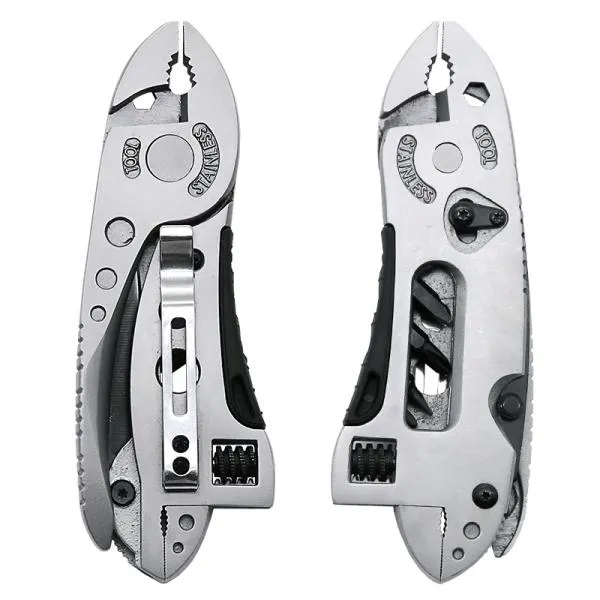 Multi-Function Handy Tool Pliers Set Knife Screwdriver Adjustable Wrench Field Survival Mini Tool