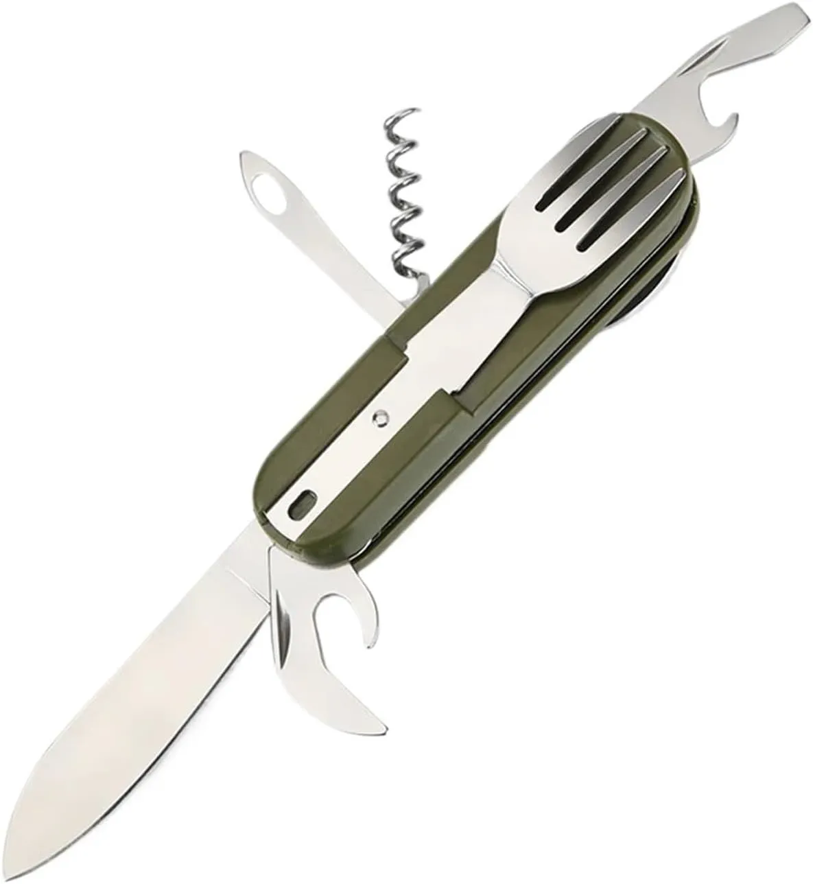 Multi-Tool Folding Camping Cutlery Fork Spoon Bottle Opener Fit for Mini Portable Fold Outdoor Multipurpose Tools