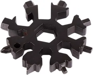 multi tool,Snowflake Multi Tool，Snowflake Multitool,Screwdriver Spanner,Snowflake Multitool 18 in 1 Multi-Tool Stainless Steel Snow Shape Flat Cross Head Screwdriver Allen Key Spanner Key Chain Tool f