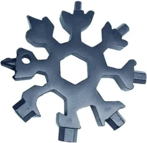 multi tool,Snowflake Multi Tool，Snowflake Multitool,Screwdriver Spanner,Snowflake Multitool Snow Keychain Tools Combination Stainless Steel Snow Shape Outdoor Portable Snowflake Multi-Tool Wrenches (C