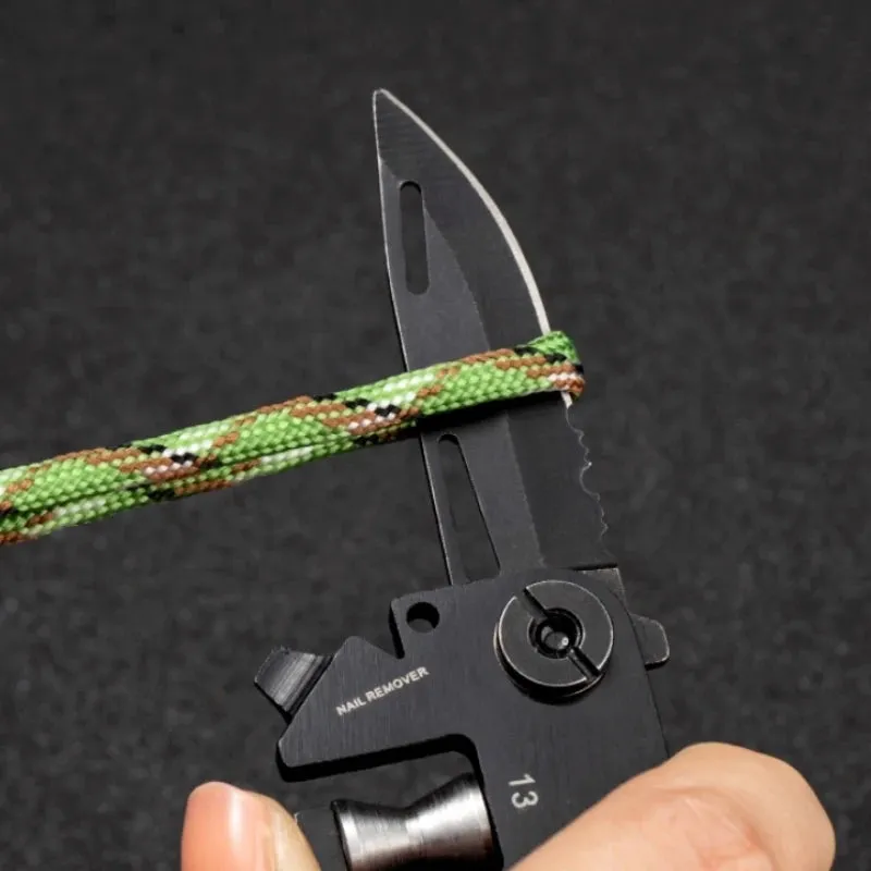 Multifunctional Outdoor Pocket Tool Combination Card with Tactical Knife