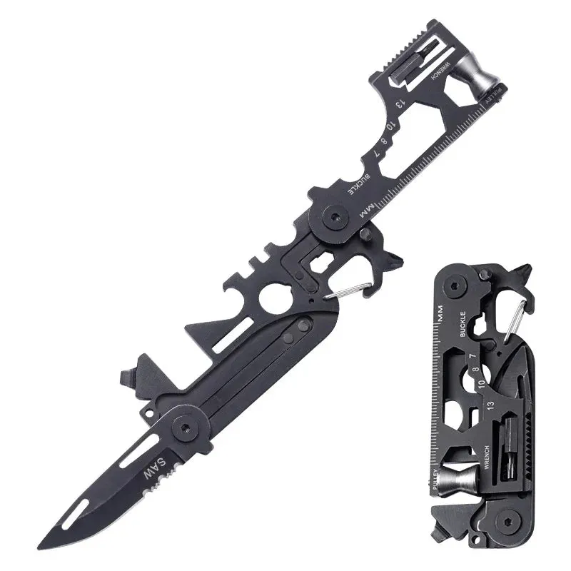 Multifunctional Outdoor Pocket Tool Combination Card with Tactical Knife