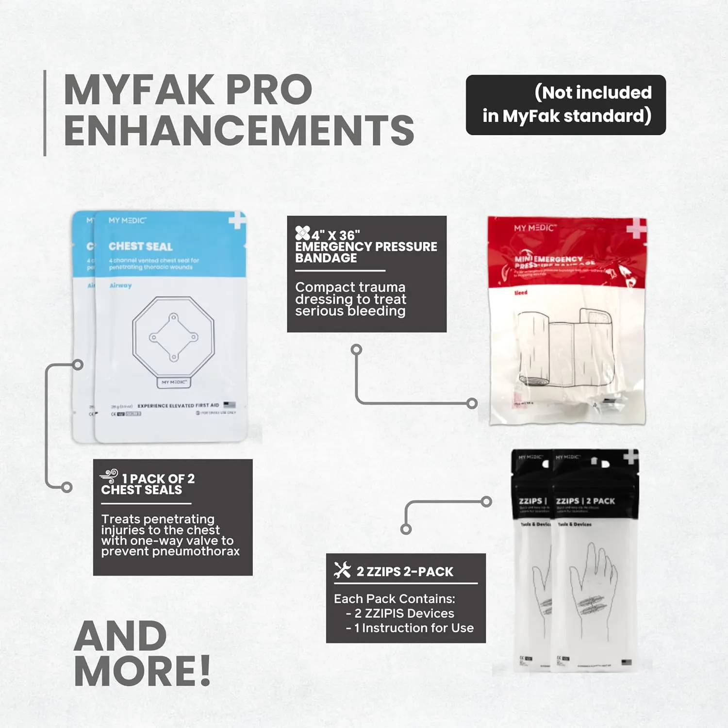 My Medic MYFAK Large Pro- HSA FSA Approved Ifak First Aid Kit - Comprehensive 200 life saving Item Medical Kit - Boat or Car First Aid Kit - Coyote
