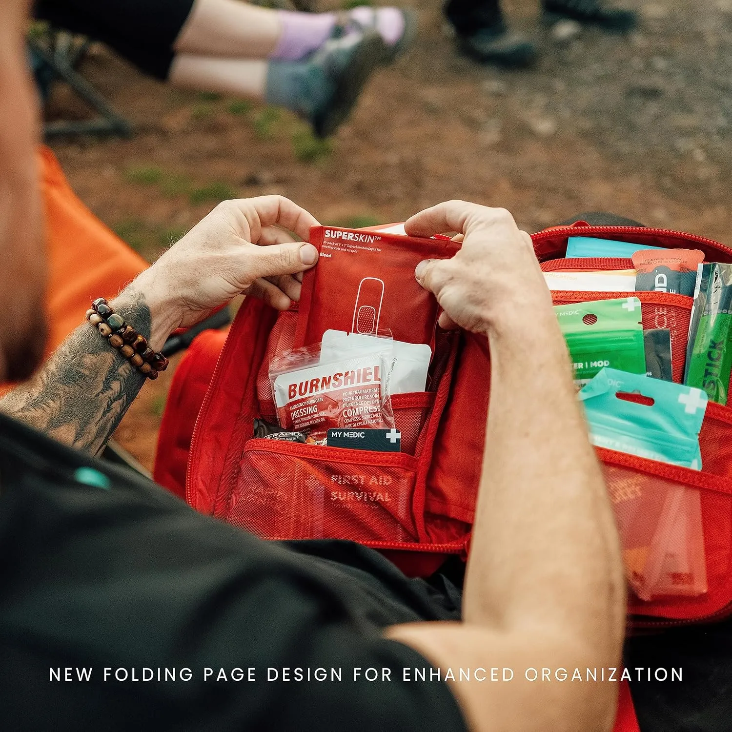 MY MEDIC MyFAK PRO Ifak First Aid Kit - 140 Life Saving Trauma and Medical Items - HSA FSA Eligible Survival Kit for Camping or Your Car - RED
