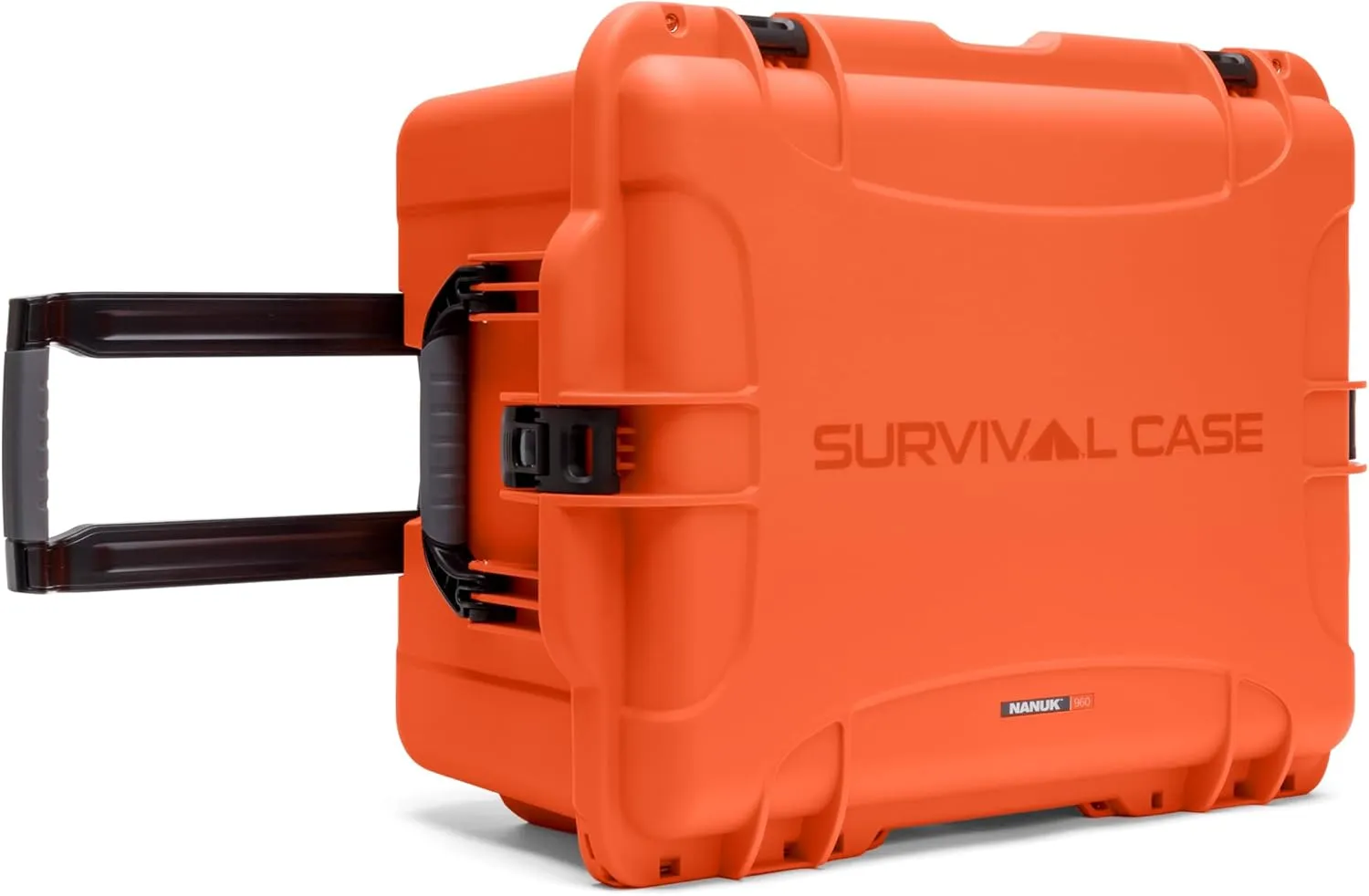 Nanuk 960 Survival Gear Storage Case w/Wheels and Lid Organizer-for Preppers, Survivalist, First Aid and Emergencies - Waterproof, Dustproof, and Impact Resistant-Empty (Orange)