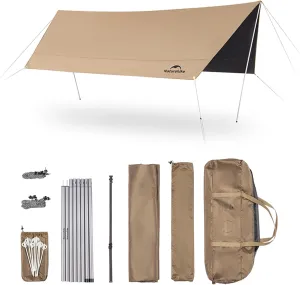 Naturehike 18000MM  Waterproof Camping Tent Tarp, Outdoor Rain Shelter & Windproof Camping Canopy, UV Protection UPF2000  Shelter for Camp, Hiking,Backpacking, Heat Blocking
