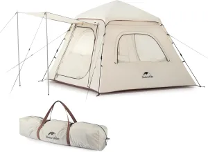 Naturehike Ango Camping Tent,3 Person 4 Person Instant Cabin Tent,Easy Setup Pop up Tents for Camping,3-4 People Family Camp Tent