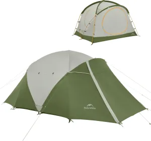 Naturehike KOTA 4-6 Person Camping Tent, Double Layer Waterproof 4 Person 6 Person Tents for Camping, Large and Tall Family Tent with Vestibules