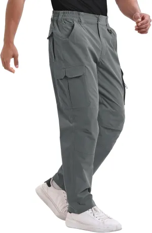 NATUVENIX Tactical Pants for Men, Ripstop Lightweight Cargo Work Pants for Men Water Resistant Mens Hiking Pants Outdoor