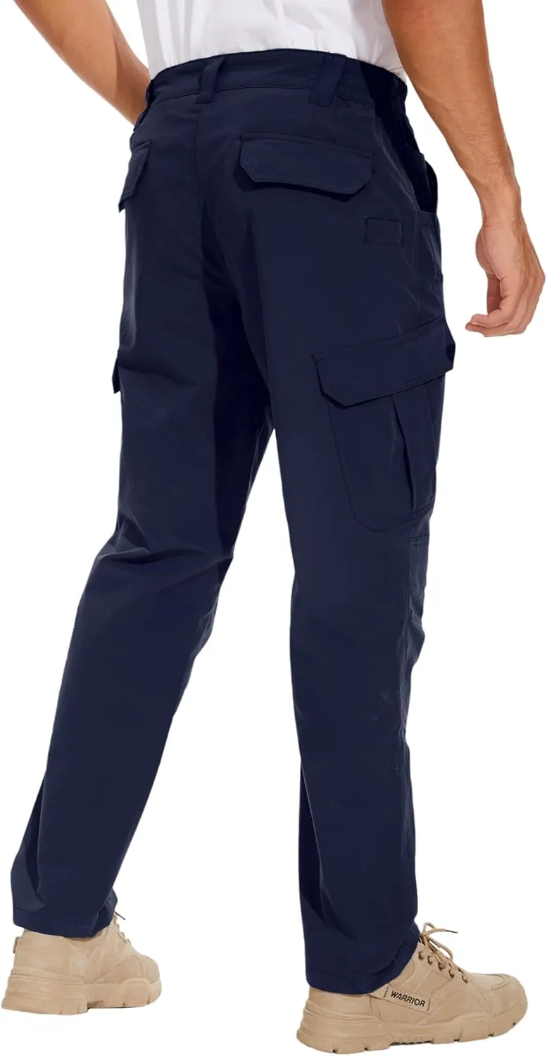 NATUVENIX Tactical Pants for Men, Water Resistant Hiking Cargo Pants Lightweight Outdoor Work Pants for Men Ripstop