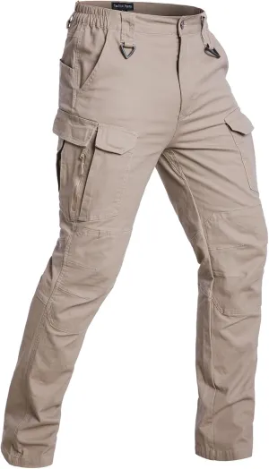 NAVEKULL Men's Flex Tactical Pants Cotton Stretch Work Cargo Pants Lightweight EDC Outdoor Hiking Trousers