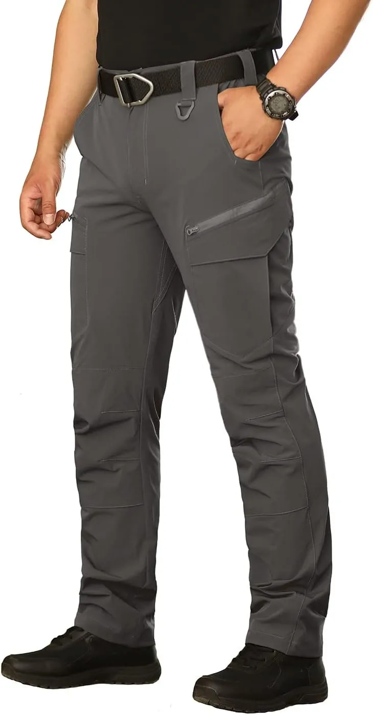 NAVEKULL Men's Lightweight Tactical Hiking Pants Quick Dry Stretch Multi-Pockets Outdoor Work Cargo Pants
