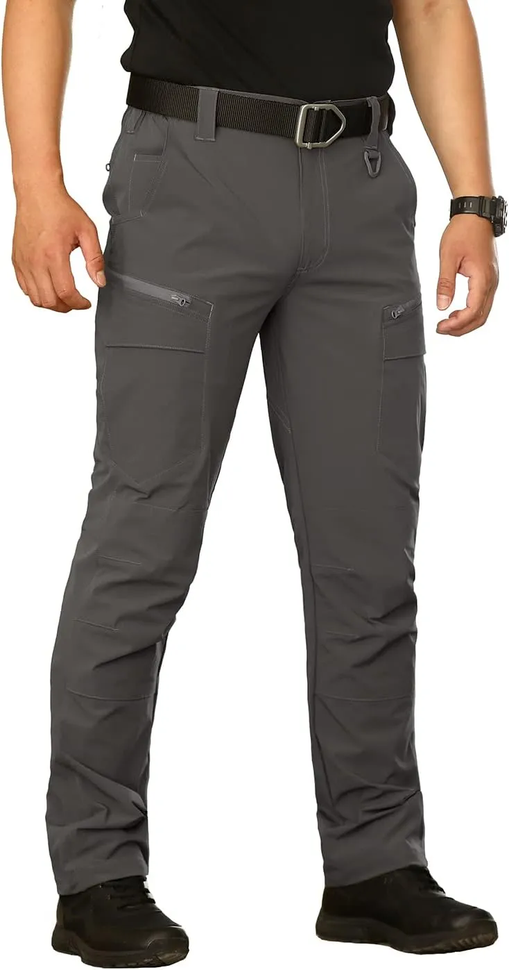 NAVEKULL Men's Lightweight Tactical Hiking Pants Quick Dry Stretch Multi-Pockets Outdoor Work Cargo Pants