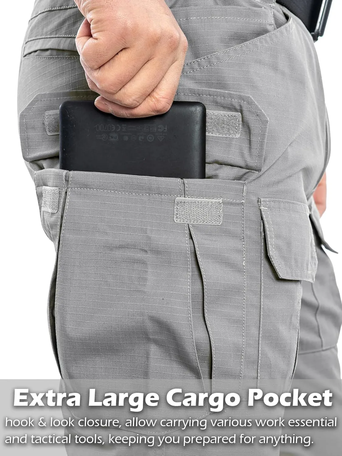 NAVEKULL Men's Outdoor Tactical Pants Rip Stop Lightweight Waterproof Military Combat Cargo Work Hiking Pants