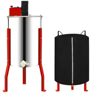 Newest 4/12 Frames Electric Honey Extractor Equipment with Protective Cover, 2nd Gen Intelligent Control Device Designed for Business and Farms