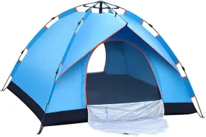 NIEH Automatic Hydraulic Opening Tent, Rainproof and Sunproof Tent for 3-4 Persons, Family Camping Tent for Outdoor Camping-210 * 200 * 140Cm,Blue