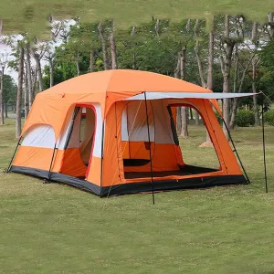 NIEH Outdoor Camping Tent 5-8 Person Large Family Tents for Camping Festival, Hiking Waterproof Tent with Living Room and Separate Rooms 4 Season Tents Big Family Shelter