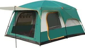 NIEH Outdoor Yurt Tent 5-8 Person Large Family Camping Tents for Festival, Hiking with Living Room and Separate Rooms 4 Season Tents Big Family Shelter Waterproof Tent