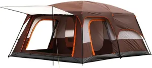 NIEH Tents Camping Tent 6 Person,Waterproof 150D Oxford, Family Tent with Bedrooms, Instant Tents for Camping with Awning, 4-6 Person Tunnel Tent