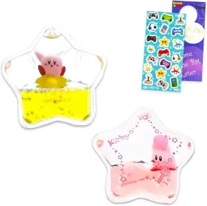 Nintendo Kirby Tsunameez Keychains Bundle - 2 Pack Tsunameez Kirby Keychains with Bonus Stickers |Random Selection, No Duplicates