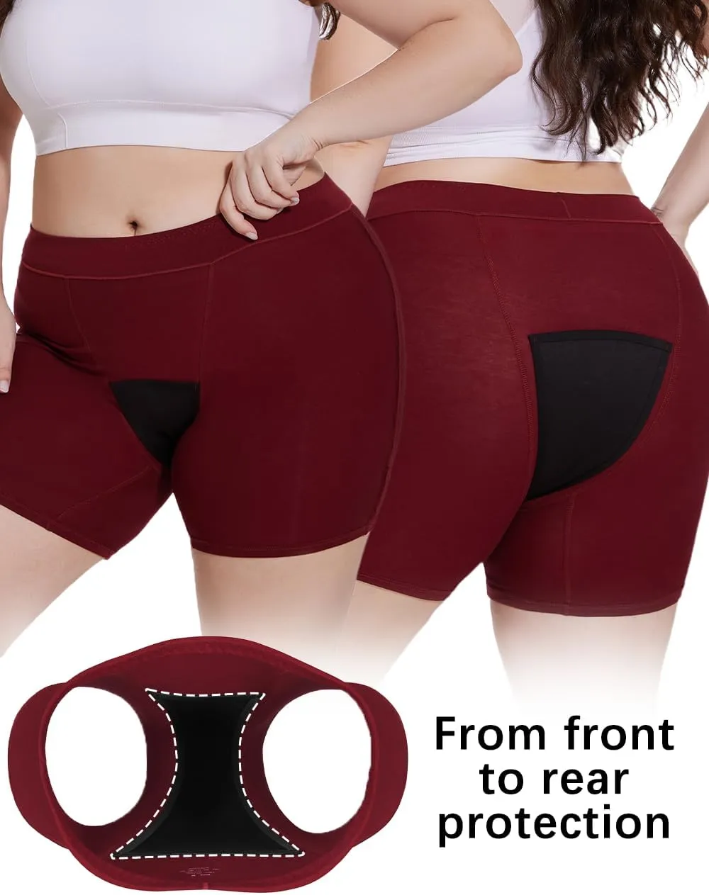 No Side Leaks Leakproof Incontinence Boxers Briefs Heavy Flow