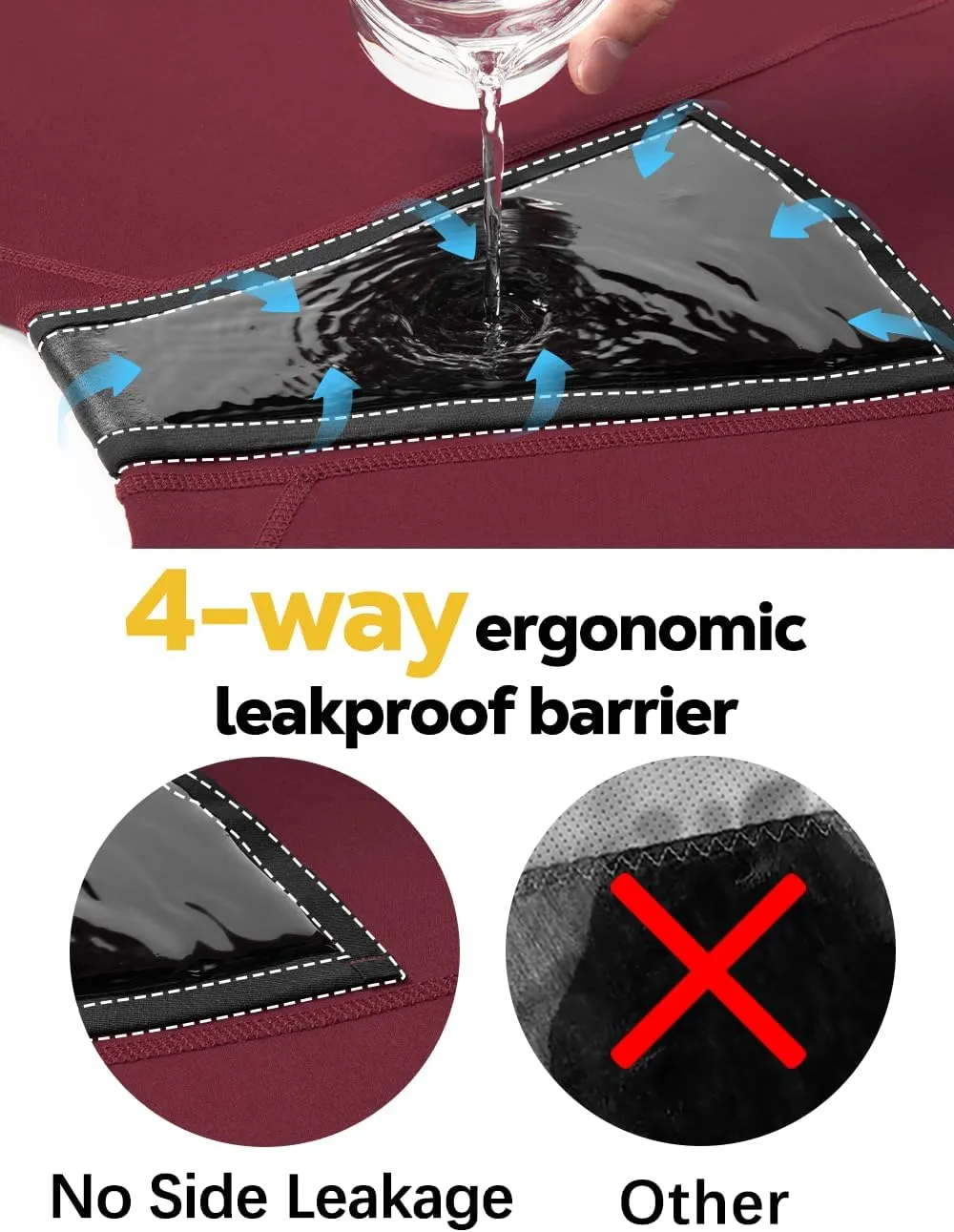 No Side Leaks Leakproof Incontinence Boxers Briefs Heavy Flow