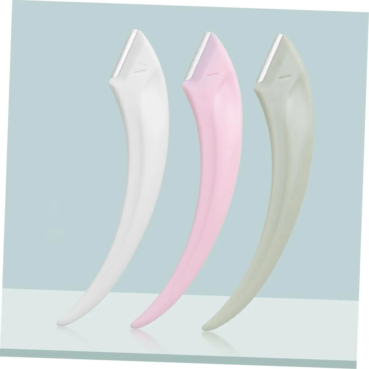 NOLITOY 5sets Facial Hair Razor for Women Eyebrow Shaver Portable Stainless Steel Non-slip Grip 6pcs*5