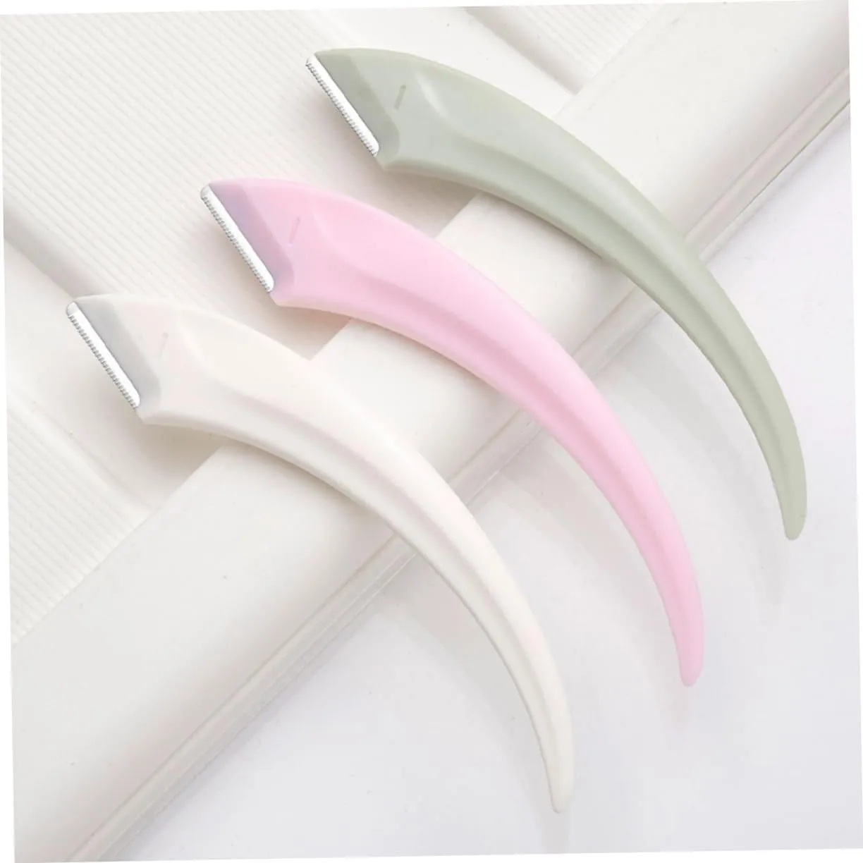 NOLITOY 5sets Facial Hair Razor for Women Eyebrow Shaver Portable Stainless Steel Non-slip Grip 6pcs*5