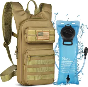 NOOLA Hydration Backpack with 3L TPU Water Bladder, Tactical Molle Water Backpack for Men Women, Hydration Pack for Hiking, Biking, Running and Climbing