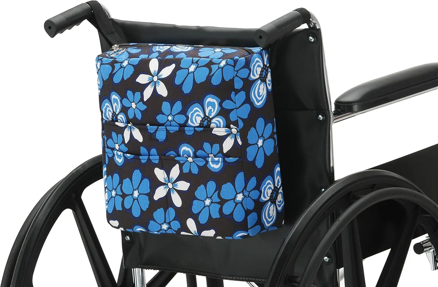 NOVA Medical Products NOVA Walker Bag, Large Carry Bag with 3 Front Pockets for All Walkers, Aloha Blue, 1 Count