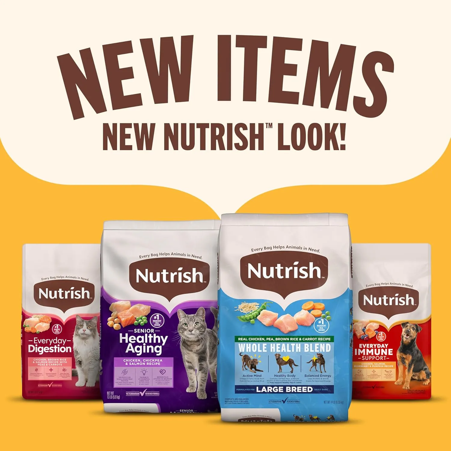 Nutrish Large Breed Real Chicken, Pea, Brown Rice & Carrot Recipe Whole Health Blend Dry Dog Food, 40 lb. Bag (Rachael Ray)