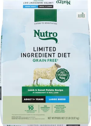 Nutro Limited Ingredient Diet Large Breed Adult Dry Dog Food, Lamb & Sweet Potato Recipe, 22 lbs.