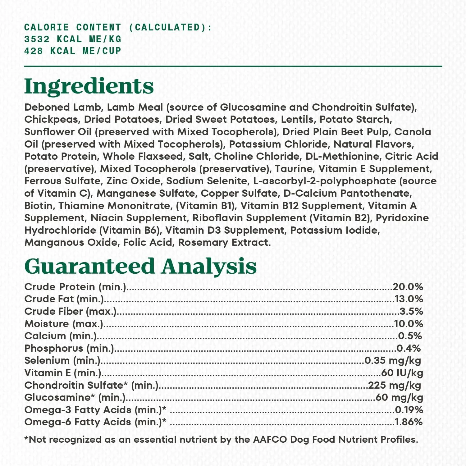 Nutro Limited Ingredient Diet Large Breed Adult Dry Dog Food, Lamb & Sweet Potato Recipe, 22 lbs.