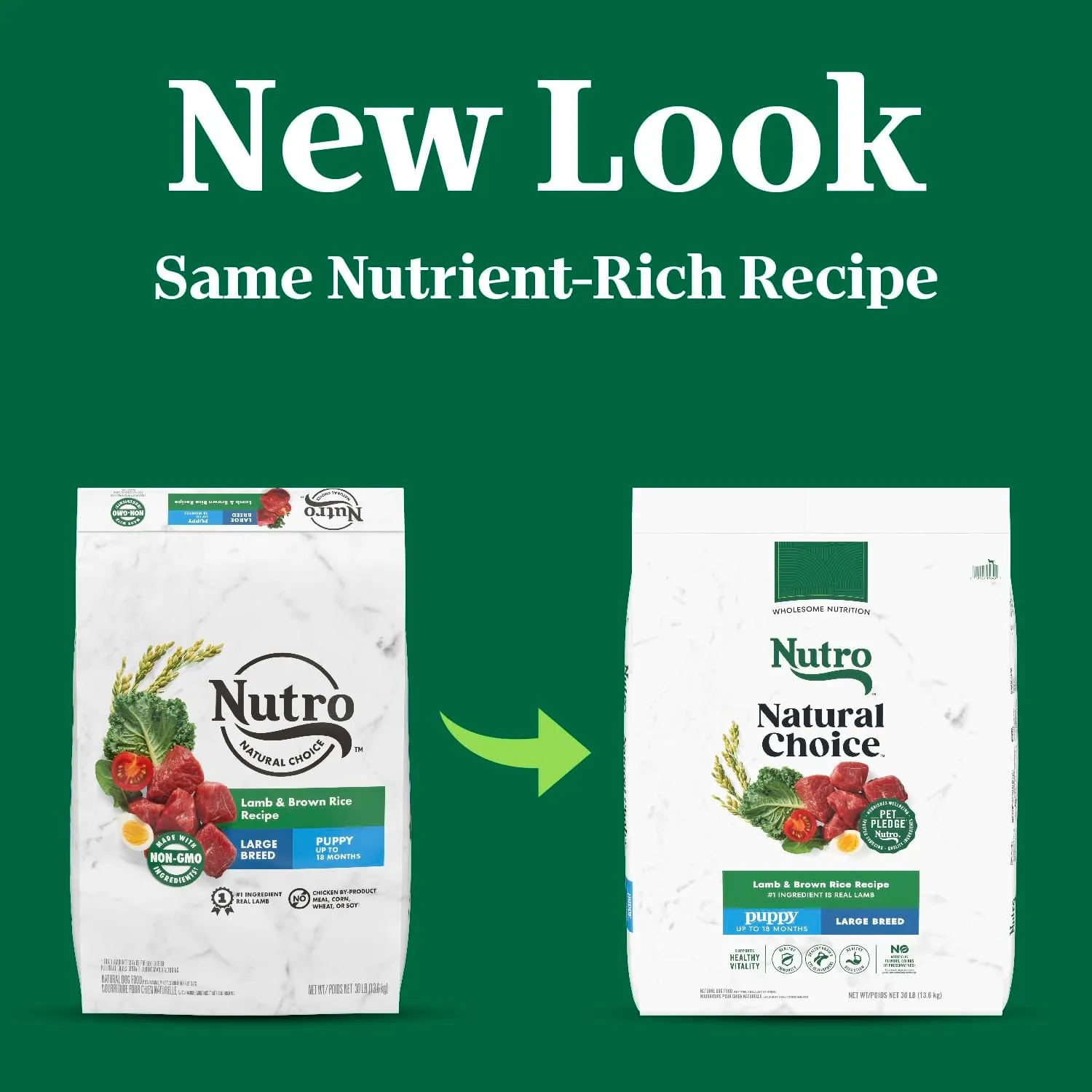 Nutro Natural Choice Large Breed Puppy Dry Dog Food, Lamb and Brown Rice Recipe, 30 lbs.