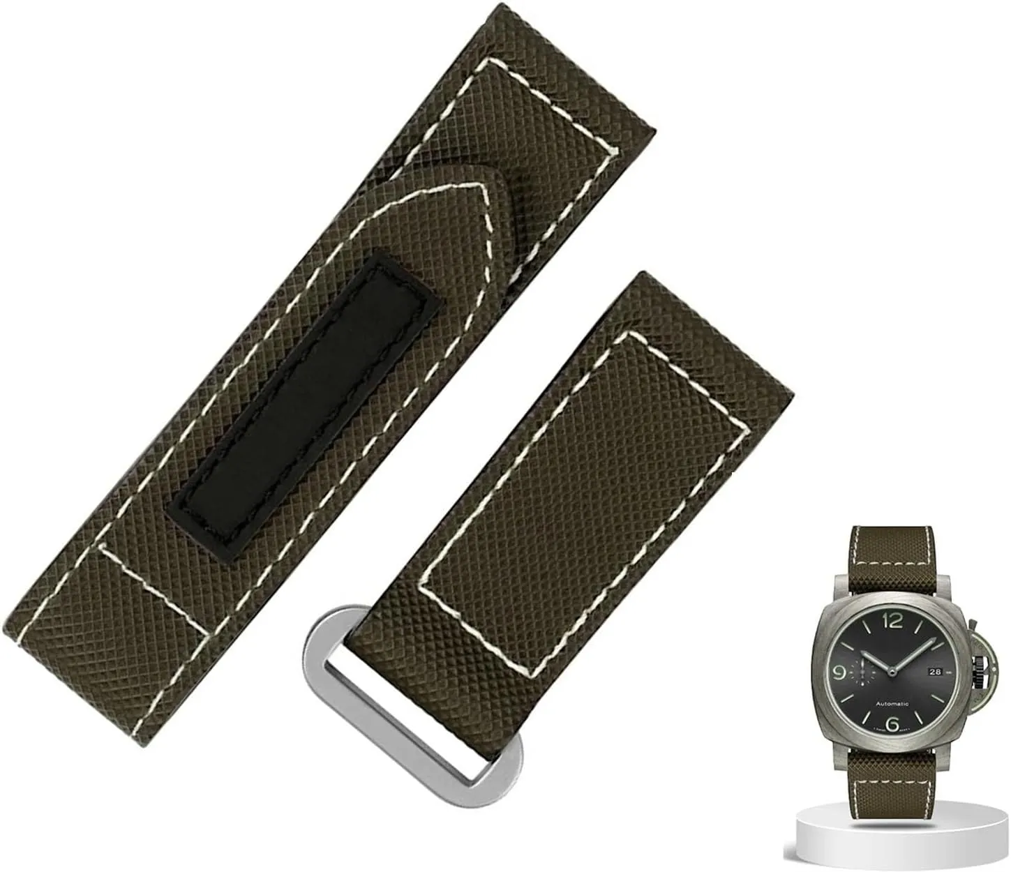 Nylon Canvas Strap For Panerai Lumino PAM01118 01661 Black Blue Watchband Bracelet 24mm