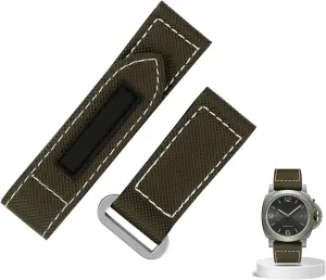 Nylon Canvas Strap For Panerai Lumino PAM01118 01661 Black Blue Watchband Bracelet 24mm