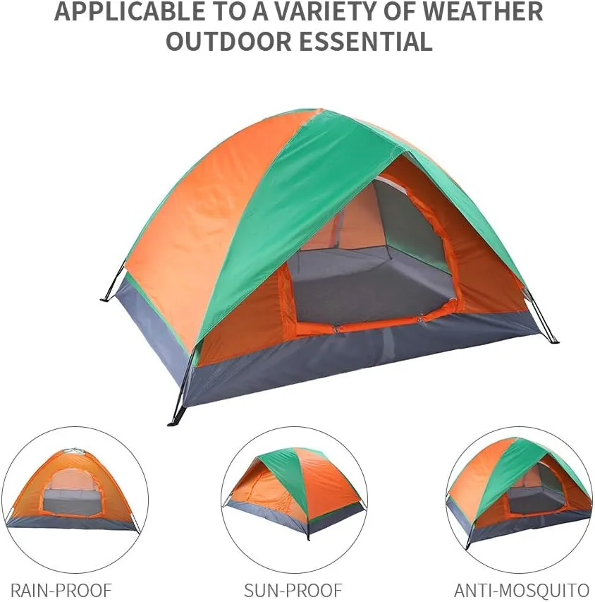Ochine 1/2/4 Person Camping Tent Family Tents Pops Up Tent Waterproof Windproof Easy Setup Tent Lightweight Dome Tent for Outdoor Camp, Backpacking, Hiking, etc (Ship from USA)