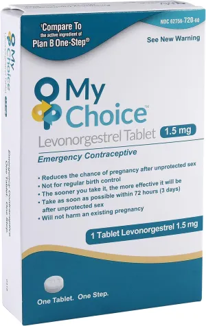 OHM My Choice Emergency Contraceptive Pill. A Safe and Effective Way to Lower Your Chances to get Pregnant After unprotected Sex. Active Ingredient Levonorgestrel Tablet 1.5mg