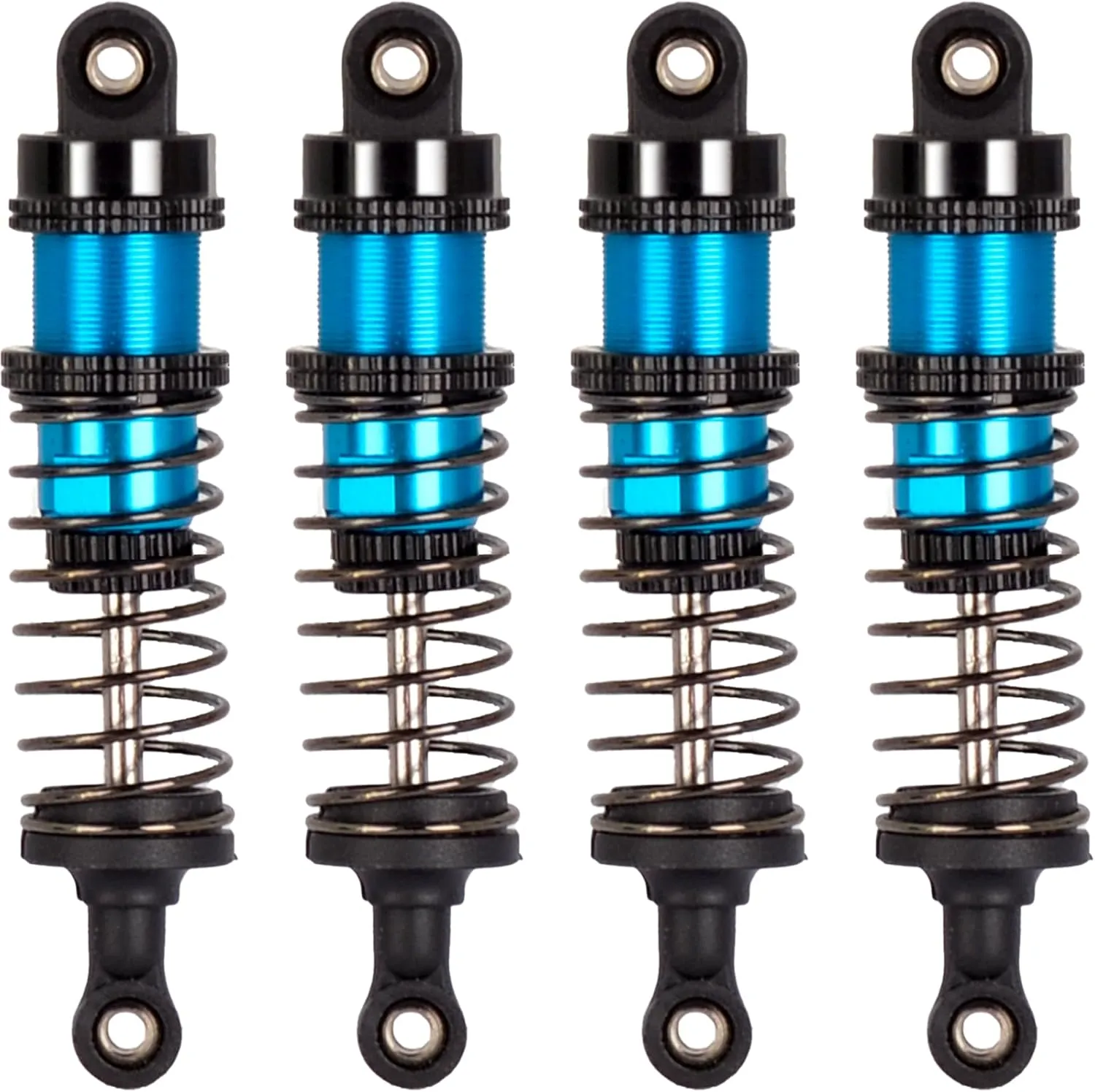 Oiled 4Pcs 66mm Aluminum Oil Shock Set for 1/12 1/14 1/16 RC Cars - Front/Rear Upgrade Compatible with WLtoys 144001, 124019, MJX 16208, HBX