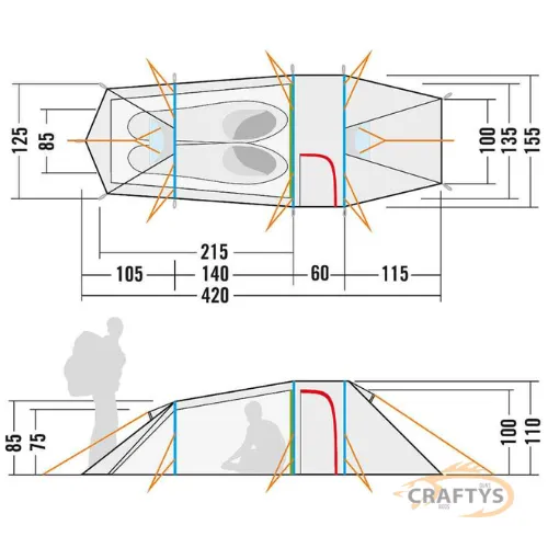 Okisba (2 person) Tatonka Tent