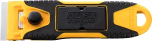 OLFA 40mm Mini Razor Scraper (GSR-2) - Stainless Steel Tool With 6 Blades & Reinforced Handle for Glass, Paint, Floors - Replacement Blades: OLFA 40mm GSB-2S/6B & 120mm GSB-1S