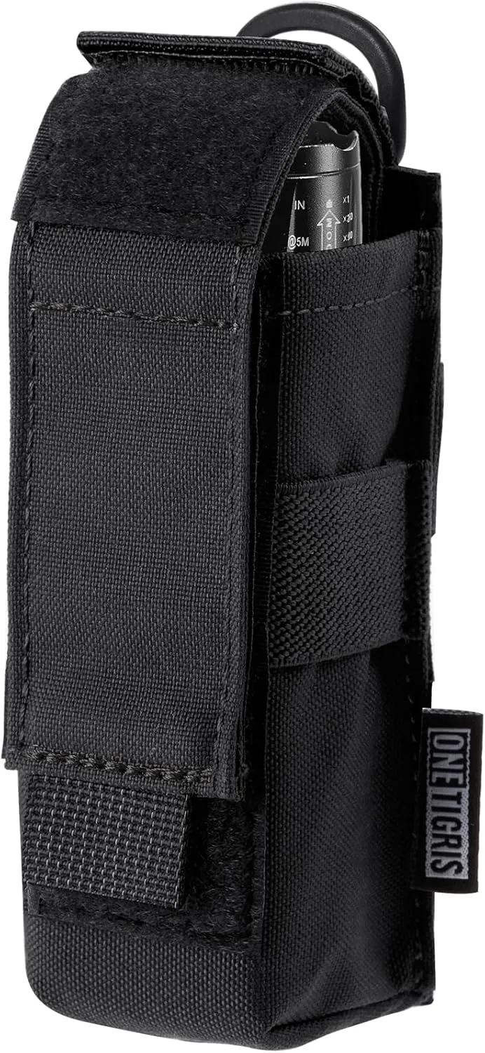 OneTigris Flashlight Holster Flashlight Holder Molle Flashlight Holster Tactical Flashlight Pouch Holder for Belt 1000D Cordura Nylon