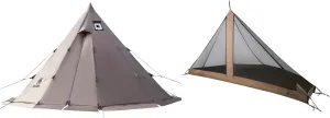 OneTigris Rock Fotress Hot Tent and 2-3 Person Half Dome Mesh Inner Tent Combo