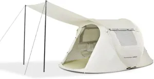 Open in 1 Second, Fully Automatic, No-Build Tent, Outdoor Camping, Sunshade and Rainproof Tent for 3-4 People (Yellow 250 * 110 * 150cm)