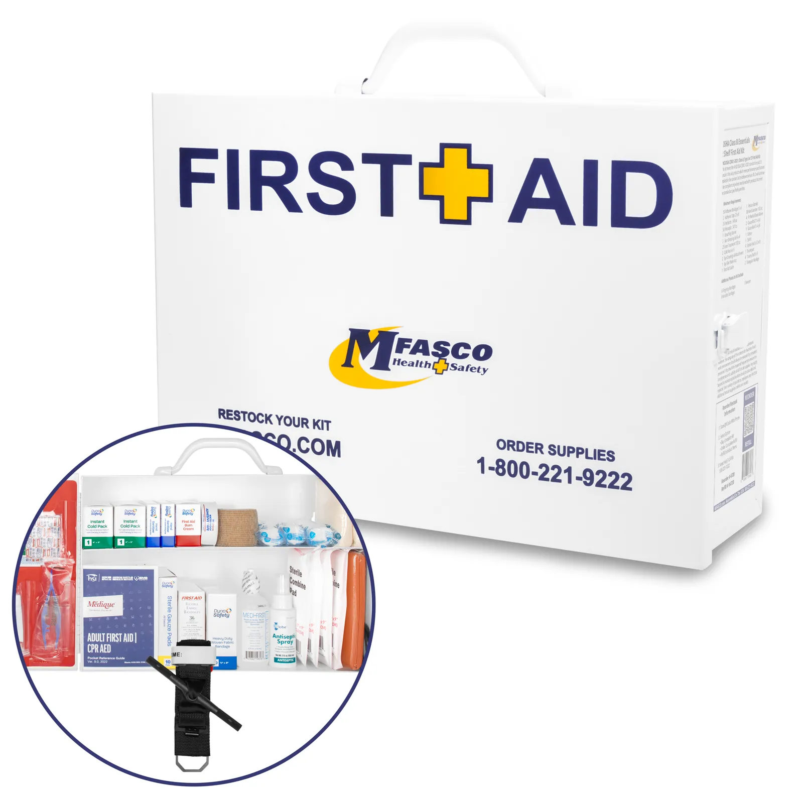 OSHA Class B Essentials First Aid Kit 2 Shelf Metal