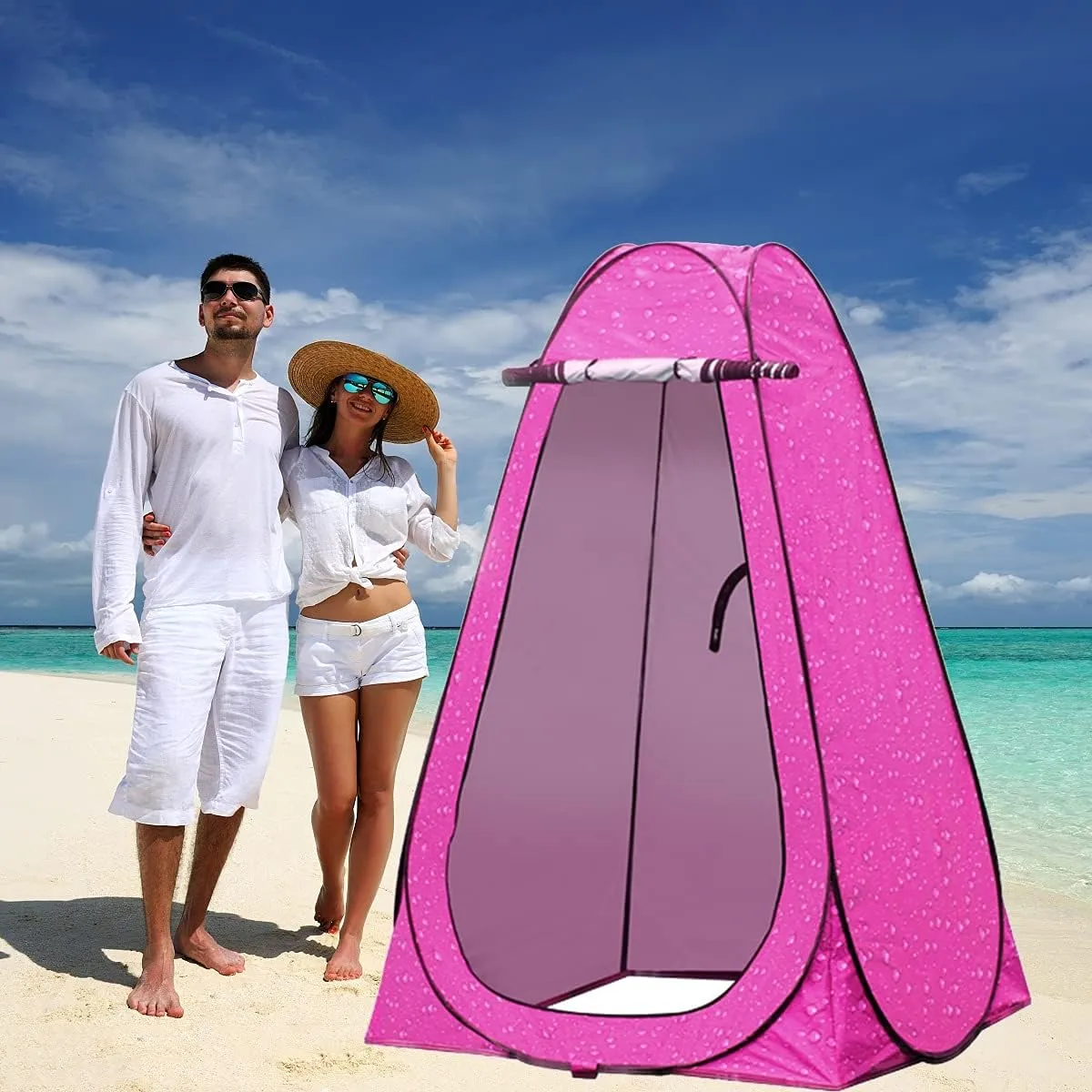 Outdoor Bathing Tents Tents with Showers Portable Tents for Household Use Fishing and Swimming Changing Clothing Covers to Cover Rural Toilet Artifacts (A 150cm)